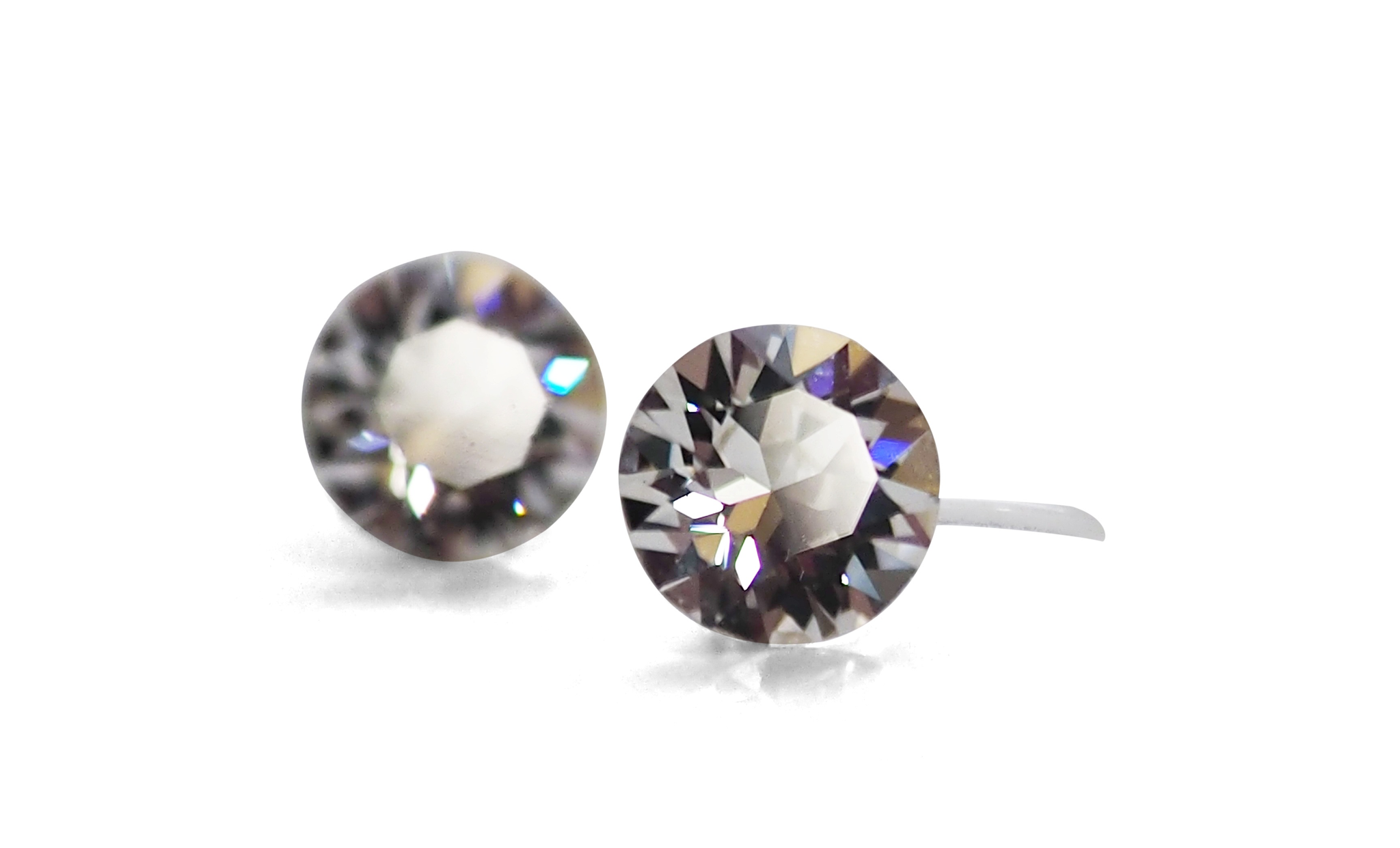 Swarovski crystal invisible clip on earrings
