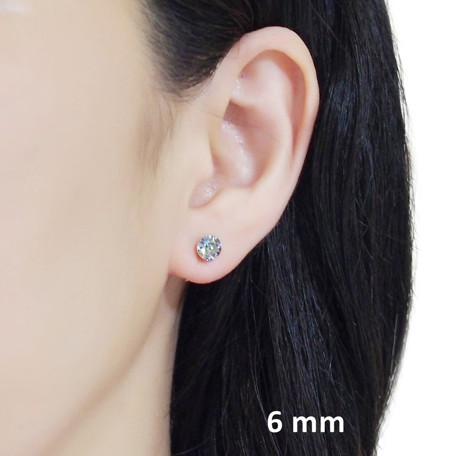 Crystal Paradise Sunshine Swarovski crystal invisible clip on stud earrings - miyabigracejewelry.com