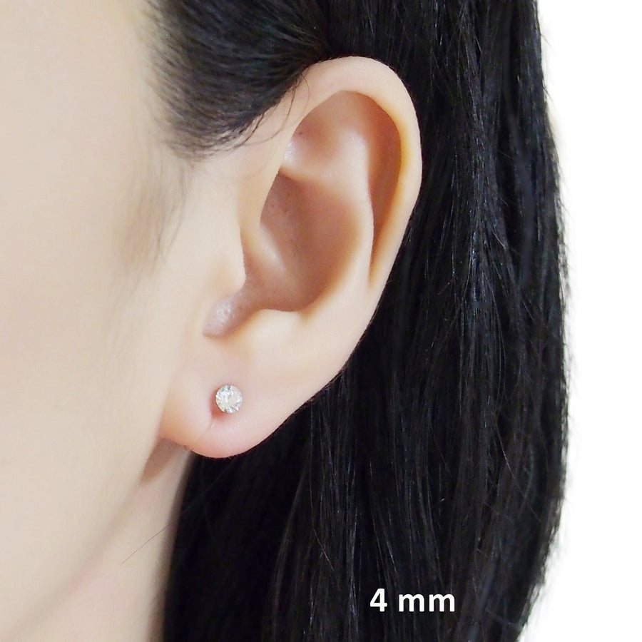 Swarovski crystal invisible clip on stud earrings - miyabigracejewelry.com