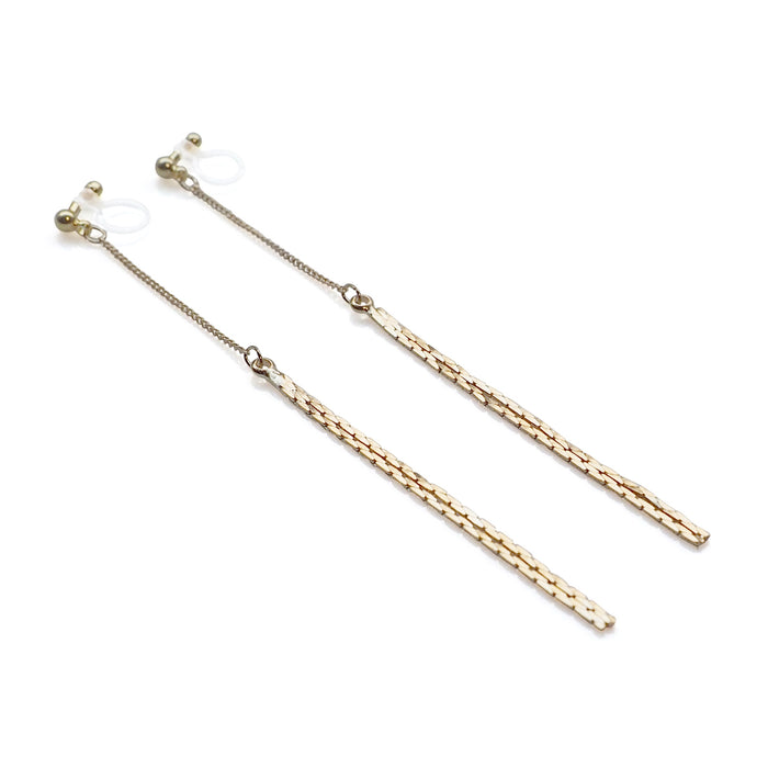 Modern and minimal style invisible clip on earrings