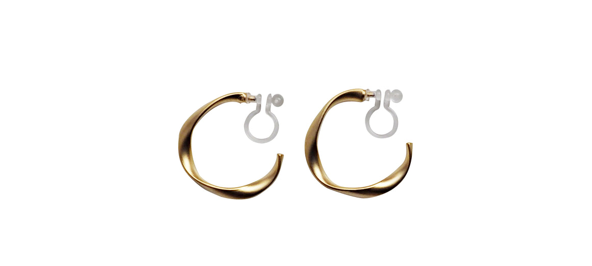 Invisible clip on hoop earrings