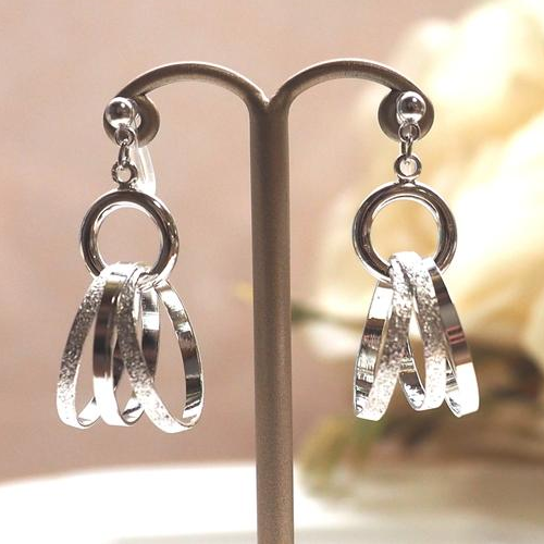 Silver invisible clip on earrings