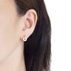 Mother Of Pearl Hoop Invisible Clip On Stud Earrings (Gold tone) - Miyabi Grace