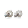 Mother Of Pearl Hoop Invisible Clip On Stud Earrings (Silver tone) - Miyabi Grace