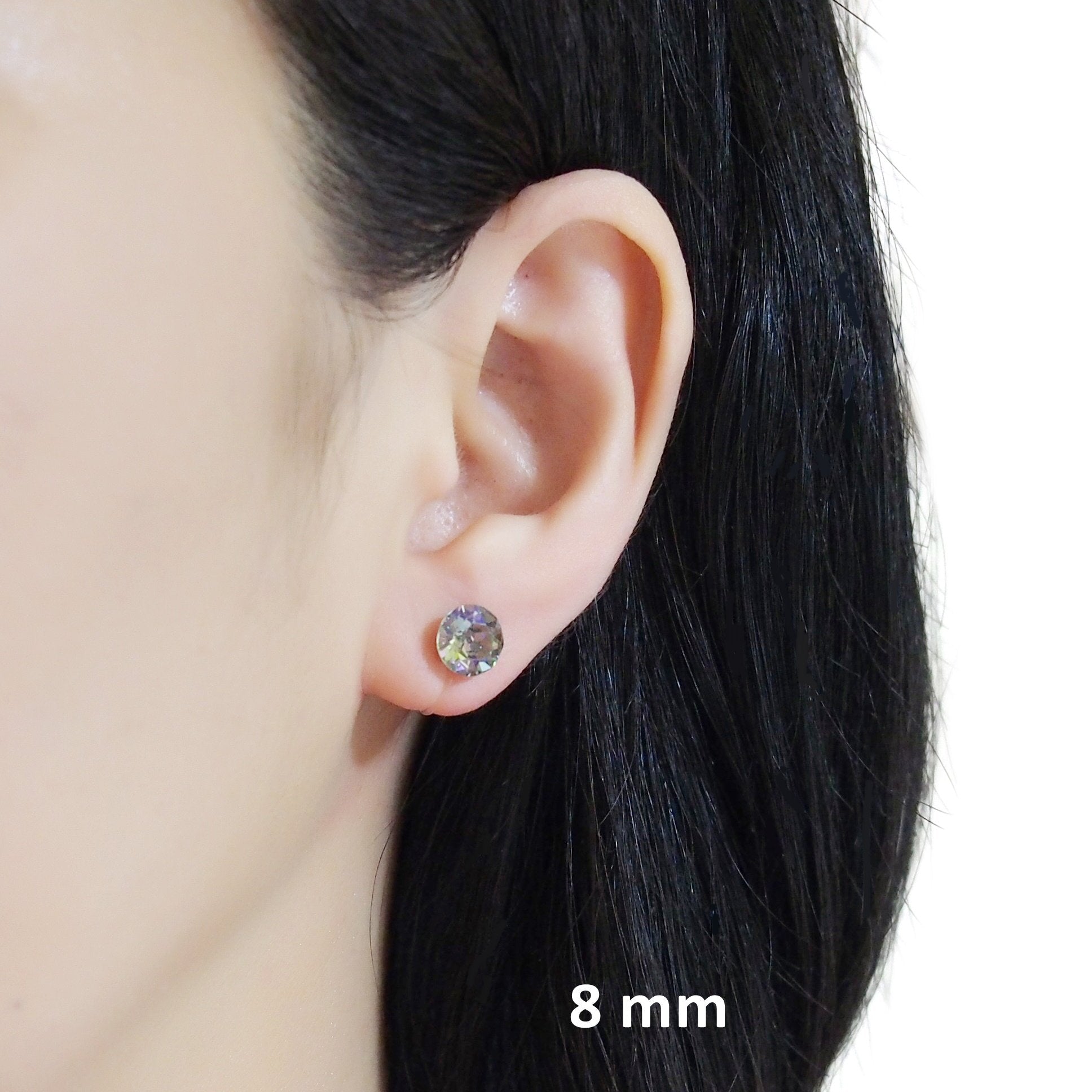 Crystal Paradise Sunshine Swarovski crystal invisible clip on stud earrings - miyabigracejewelry.com