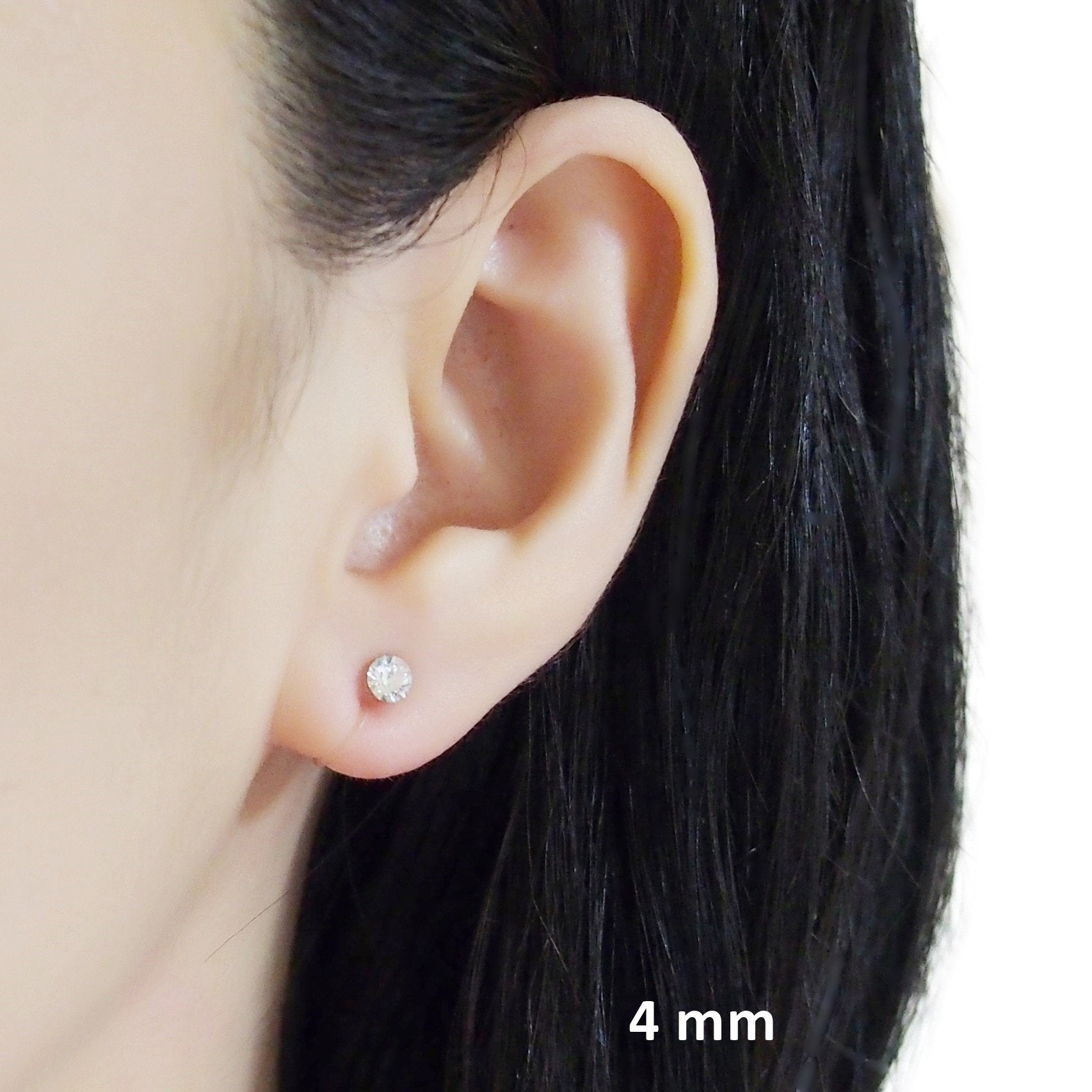 Swarovski crystal invisible clip on stud earrings - miyabigracejewelry.com