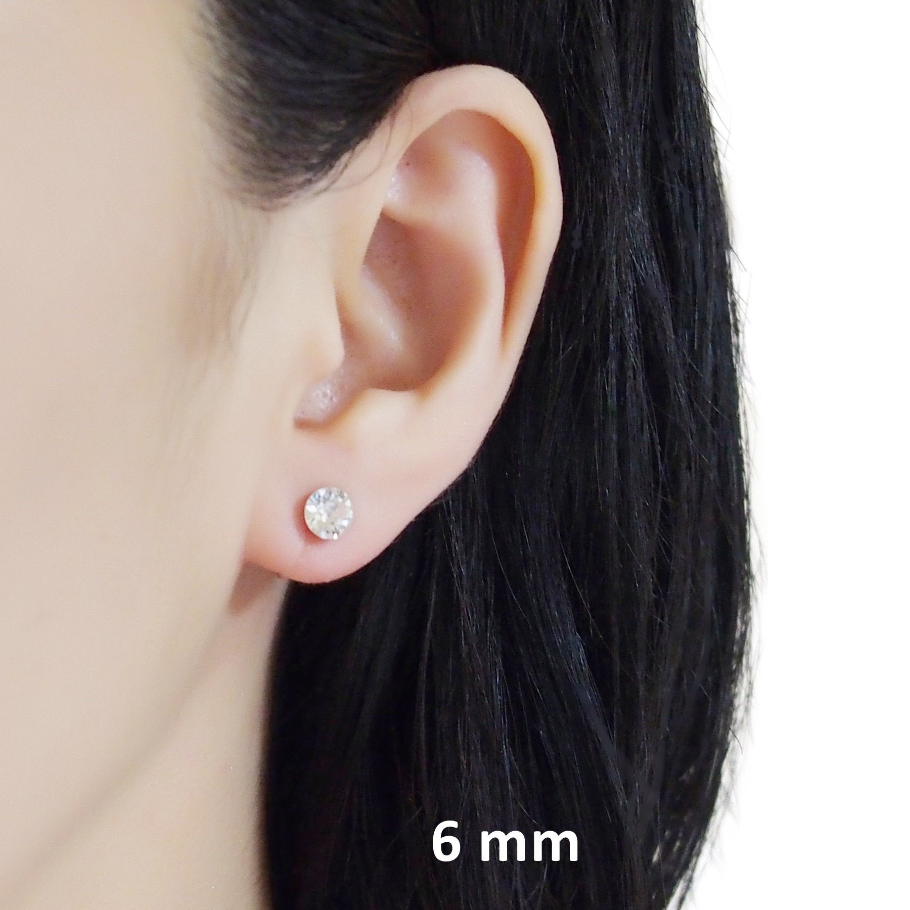 Swarovski crystal invisible clip on stud earrings - miyabigracejewelry.com