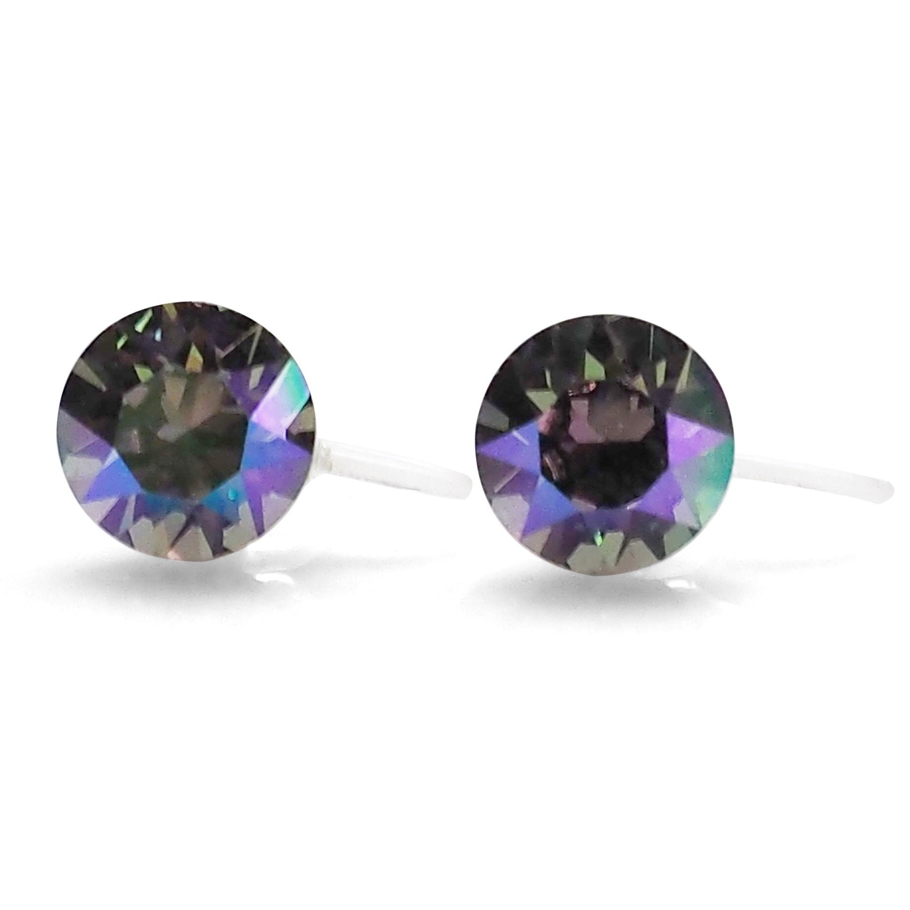 Crystal Paradise Sunshine Swarovski crystal invisible clip on stud earrings - miyabigracejewelry.com