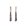 Dangle Hammered Triange Invisible clip on stud earrings ( Gold tone ) - Miyabi Grace