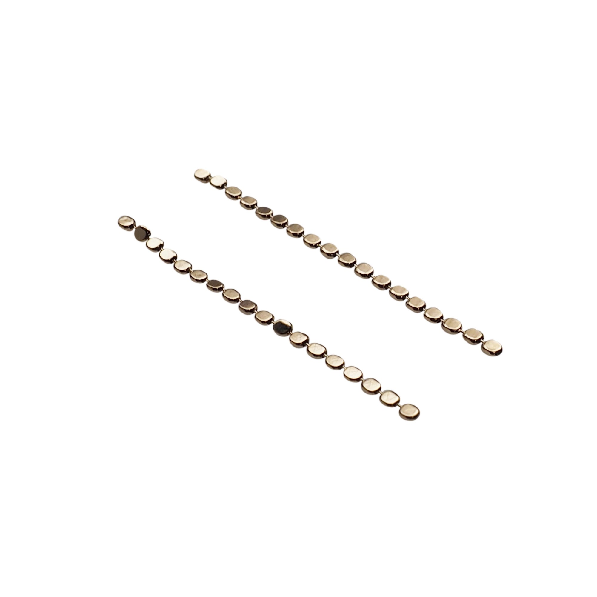 Dangle Small Dot Chain Invisible clip on stud earrings ( Gold tone ) - Miyabi Grace