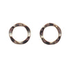 Flower Circle Hoop Invisible clip on stud earrings ( Gold tone ) - Miyabi Grace