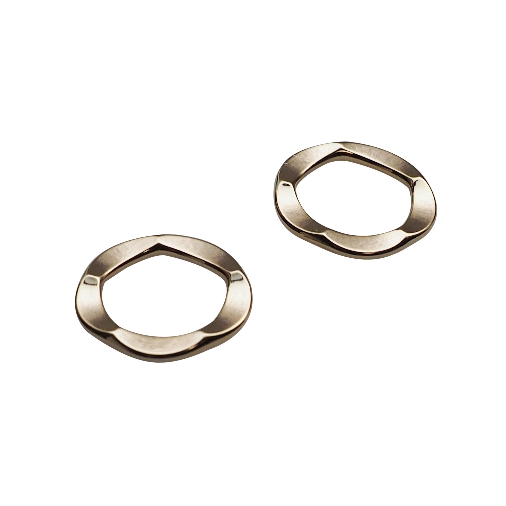 Flower Circle Hoop Invisible clip on stud earrings ( Gold tone ) - Miyabi Grace