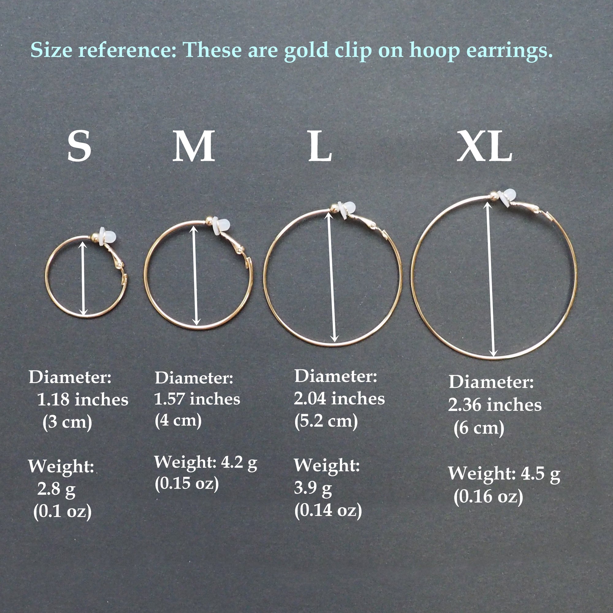 Gold Clip On Hoop Earrings - Miyabi Grace