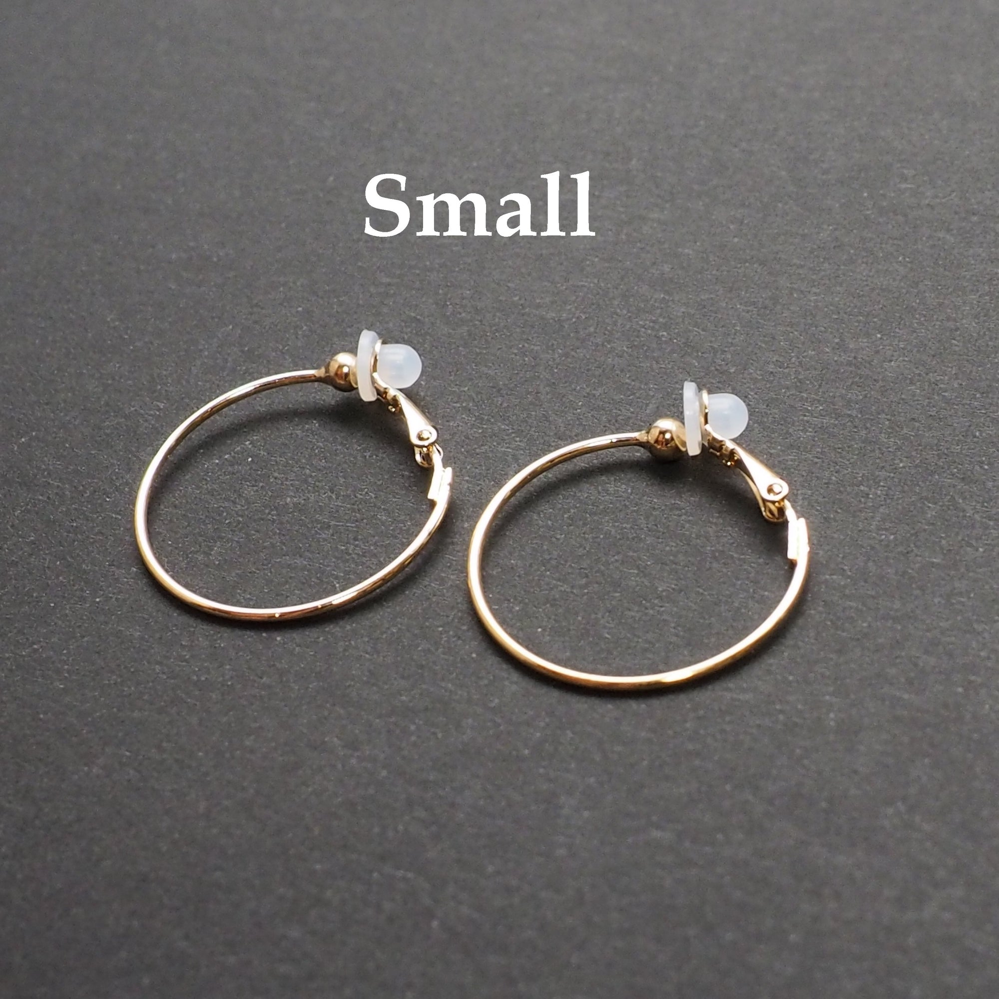 Gold Clip On Hoop Earrings - Miyabi Grace