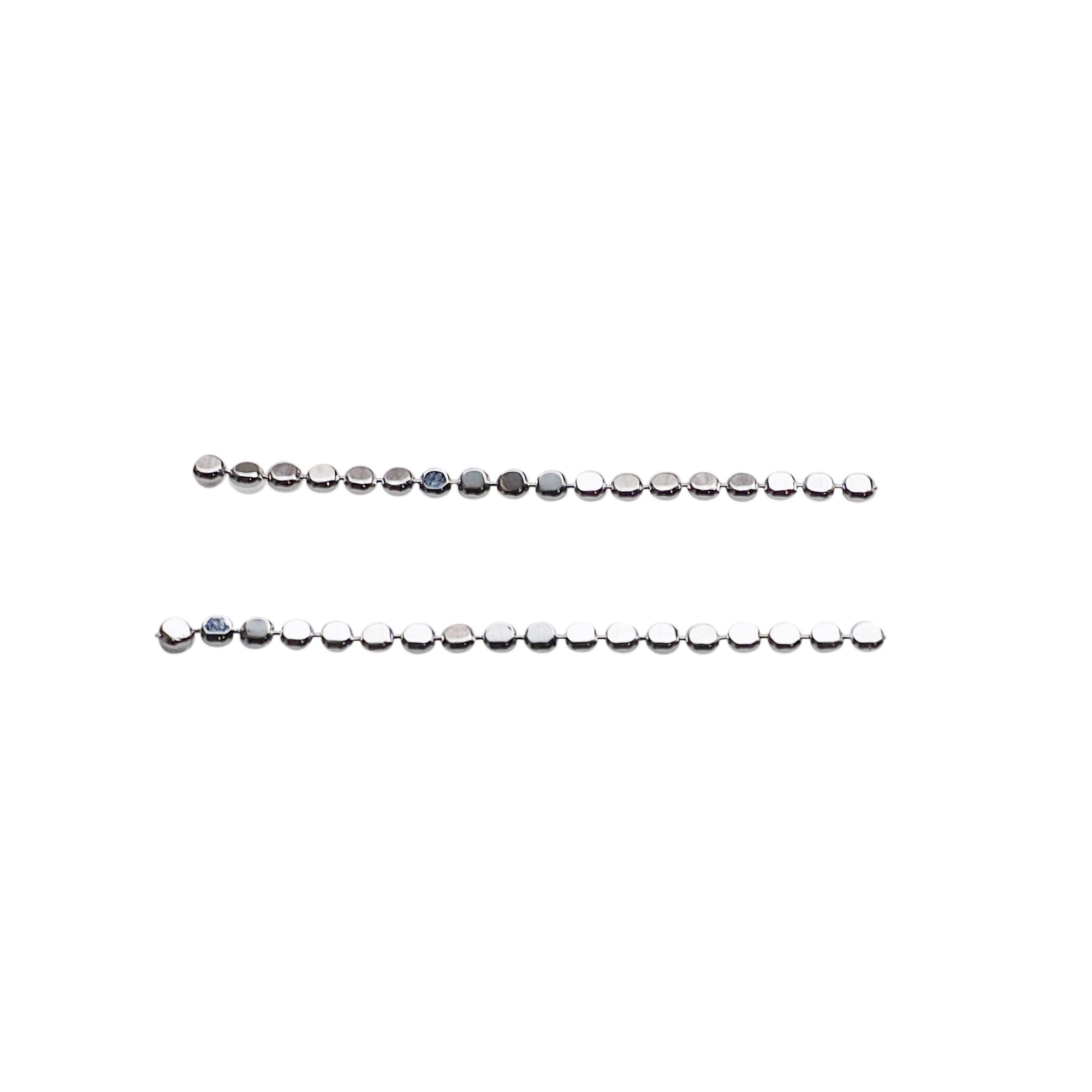 Dangle Small Dot Chain Invisible clip on stud earrings ( Silver tone ) - Miyabi Grace