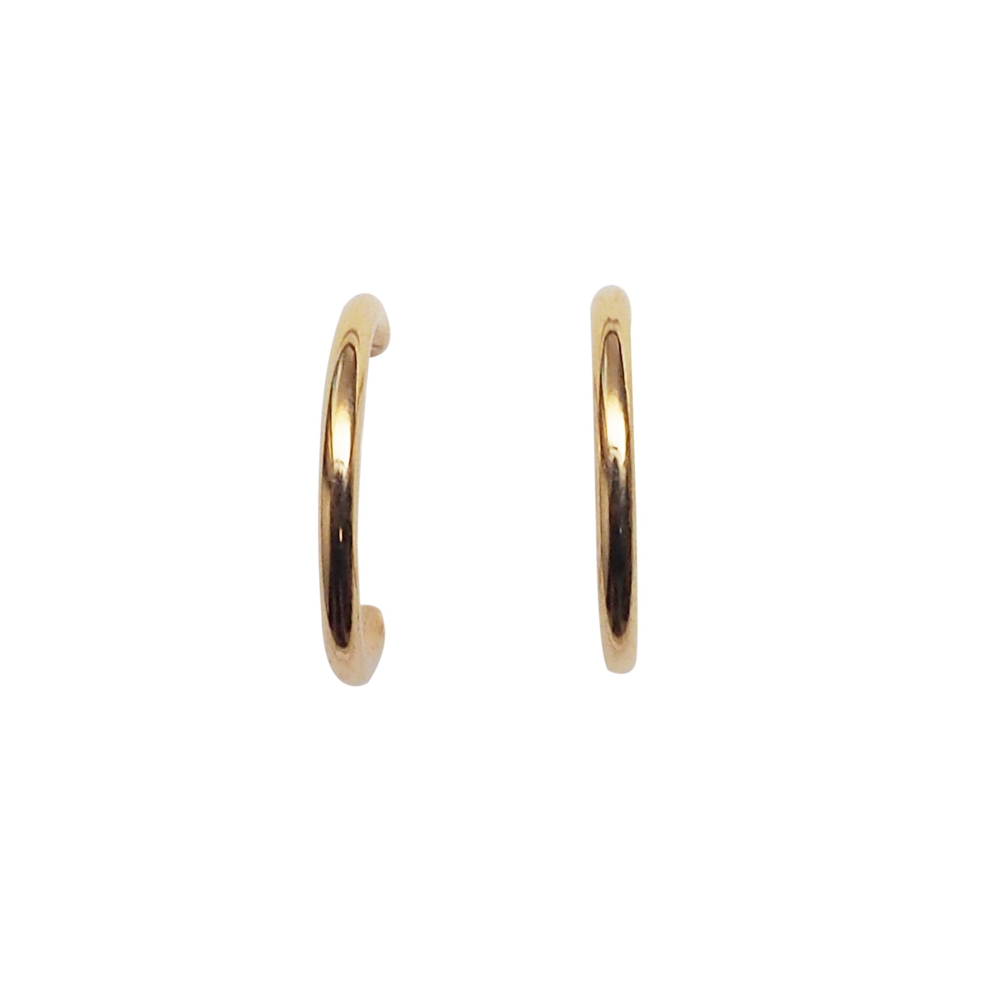 Gold Invisible Clip On Hoop Earrings - Miyabi Grace