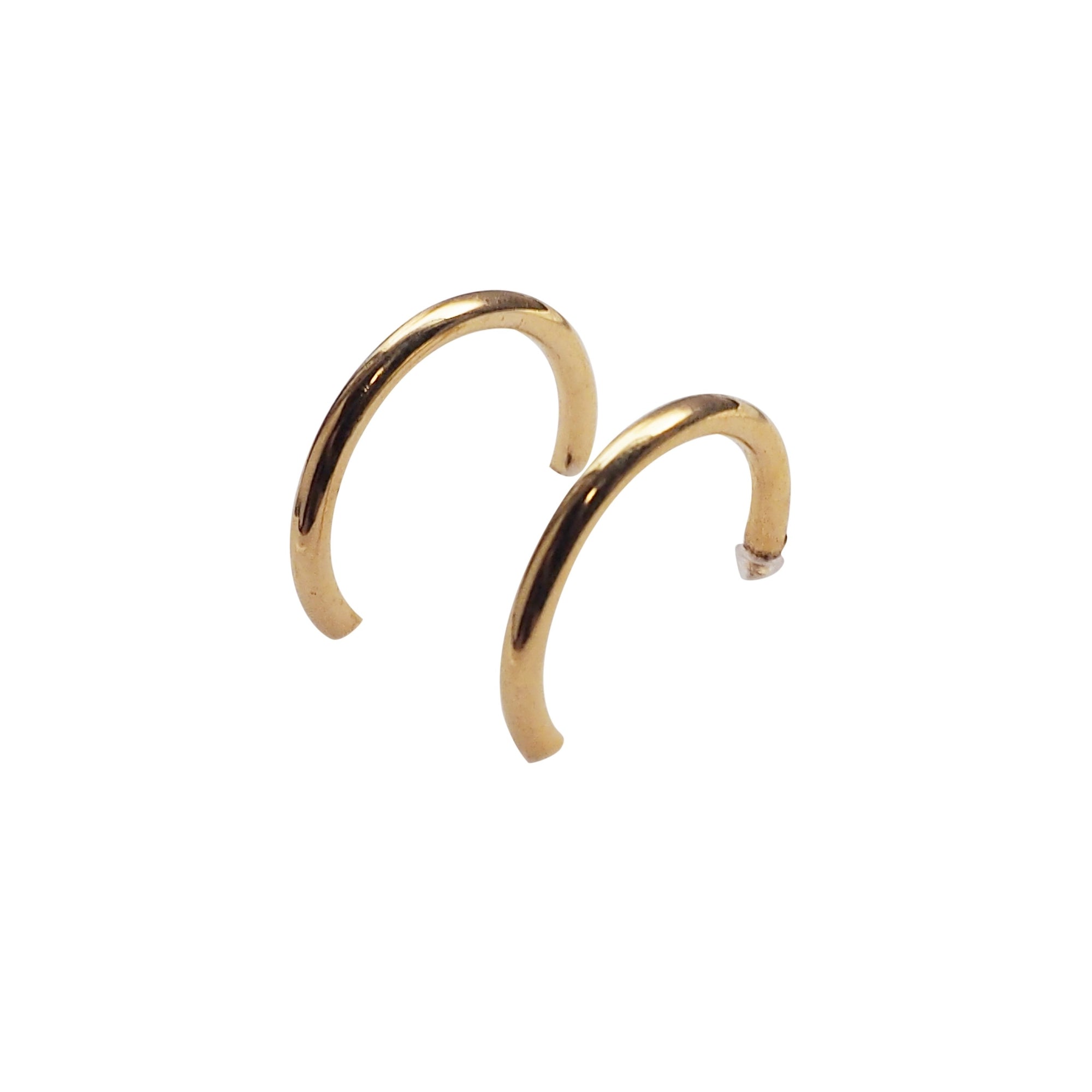 Gold Invisible Clip On Hoop Earrings - Miyabi Grace