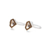 Cubic Zirconia Crystal Diamond Invisible Clip On Stud Earrings ( Gold tone ) - Miyabi Grace