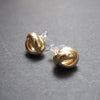Gold Knot Invisible Clip On Stud Earrings