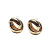 Gold Knot Invisible Clip On Stud Earrings