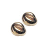 Gold Knot Invisible Clip On Stud Earrings