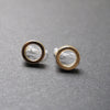 Gold Open Circle Invisible Clip On Stud Earrings
