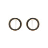 Gold Open Circle Invisible Clip On Stud Earrings