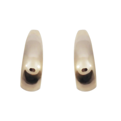 Gold Oval Invisible Clip On Hoop Earrings - Miyabi Grace