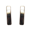 Gold Curved Short Bar Invisible Clip On Stud Earrings