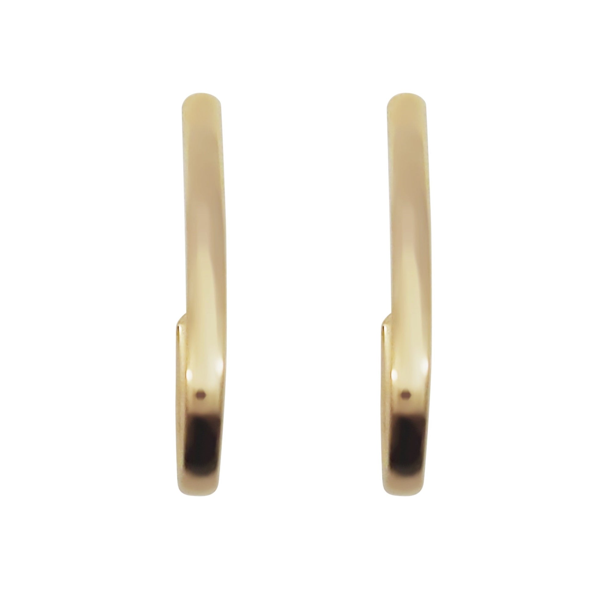 Gold Teardrop Invisible Clip On Hoop Earrings - Miyabi Grace