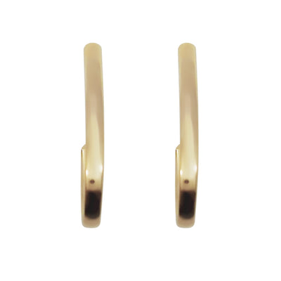 Gold Teardrop Invisible Clip On Hoop Earrings - Miyabi Grace