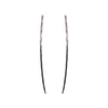 Silver Long Hammered Bar Invisible Clip On Stud Earrings