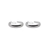 Silver Rounded Invisible Clip On Hoop Earrings - Miyabi Grace