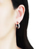 Silver Rounded Invisible Clip On Hoop Earrings - Miyabi Grace