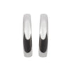 Silver Rounded Invisible Clip On Hoop Earrings - Miyabi Grace