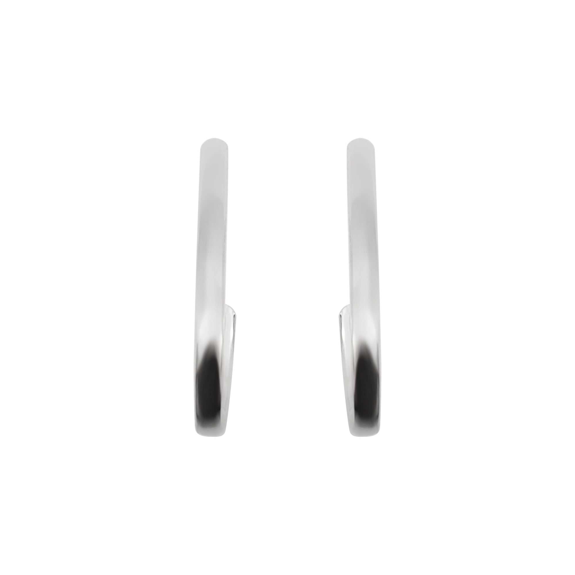 Silver Teardrop Invisible Clip On Hoop Earrings - Miyabi Grace