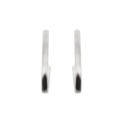 Silver Teardrop Invisible Clip On Hoop Earrings - Miyabi Grace