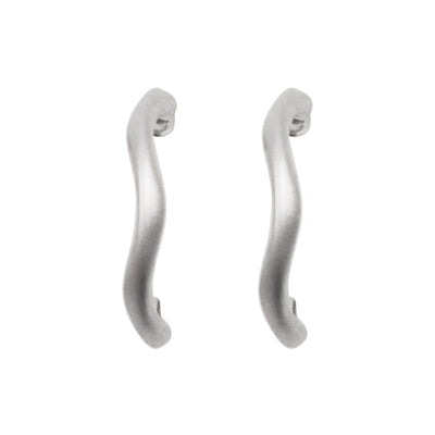 Silver Waved Invisible Clip On Hoop Earrings - Miyabi Grace