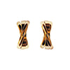 Gold 20mm Triple Hoop Clip Angle Adjustable Spiral Clip On Earrings