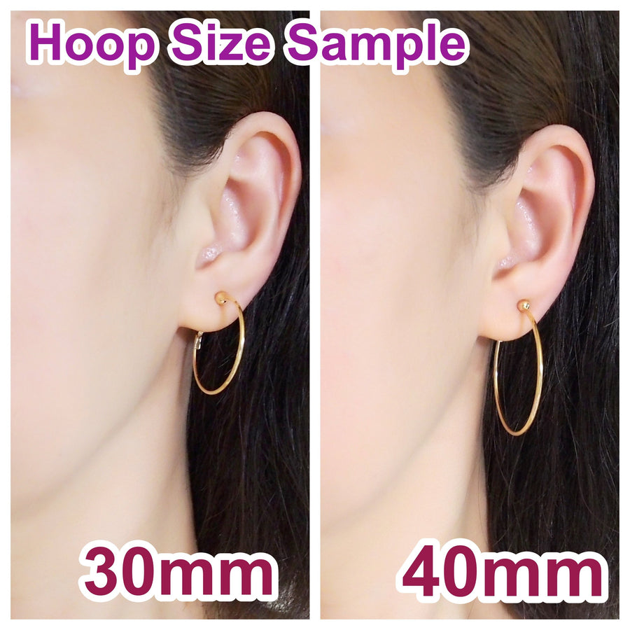 Gold 30mm Hoop Clip Angle Adjustable Spiral Clip On Earrings