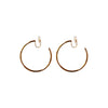 Gold 40mm Hoop Clip Angle Adjustable Spiral Clip On Earrings
