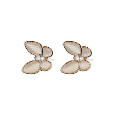 Amber Look Butterfly Invisible Clip On Earrings