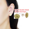 Green Wood Hoop Invisible Clip On Earrings