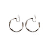 Silver 35mm Twisted Hoop Clip Angle Adjustable Invisible Spiral Clip On Earrings