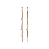 Gold chain rhinestone crystal dangle invisible clip on earrings - Miyabi Grace