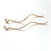 2 way gold wave ear jacket invisible clip on earrings - miyabigracejewelry.com