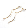 2 way gold wave ear jacket invisible clip on earrings - miyabigracejewelry.com