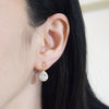 Bridal teardrop cubic zirconia invisible clip on earrings ( gold tone ) - Miyabi Grace