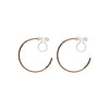 Big Invisible Clip On Hoop Earrings (Gold tone) - Miyabi Grace