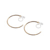 Big Invisible Clip On Hoop Earrings (Gold tone) - Miyabi Grace